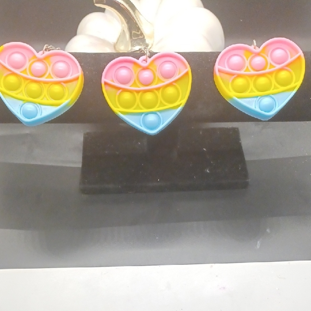 Heart-Shaped Pop It Keychain